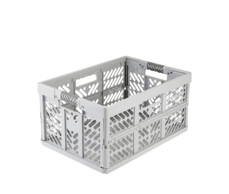 Saliekamā kaste ar kravnesību līdz 50kg Ben 54x37x28cm 45L pelēka