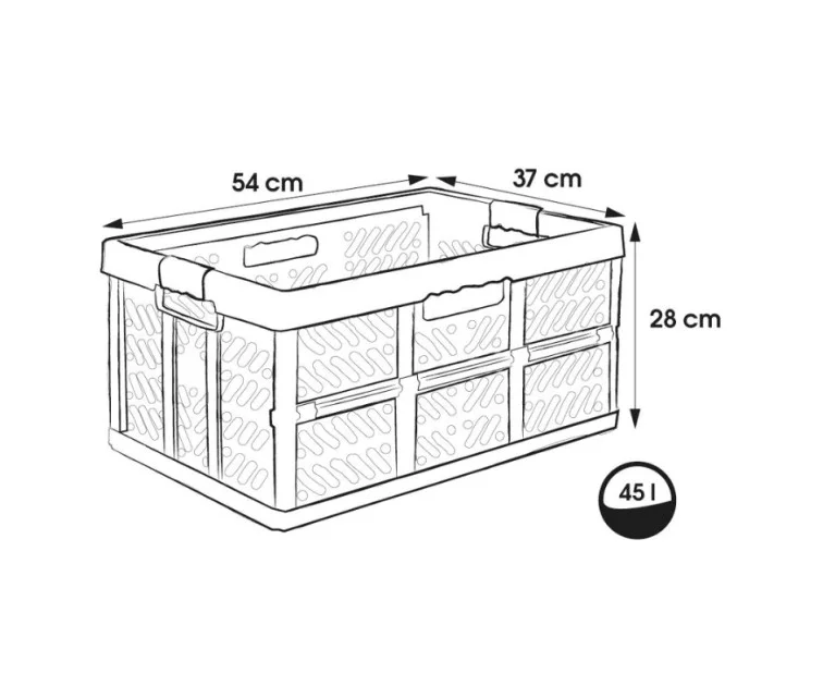 Sulankstoma dėžė, kurios apkrova iki 50 kg Ben 54x37x28cm 45L žalia Sulankstoma dėžė, kurios apkrova iki 50 kg Ben 54x37x28cm 45L žalia