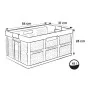 Folding box with load capacity up to 50kg Ben 54x37x28cm 45L blue Folding box with load capacity up to 50kg Ben 54x37x28cm 45L blue