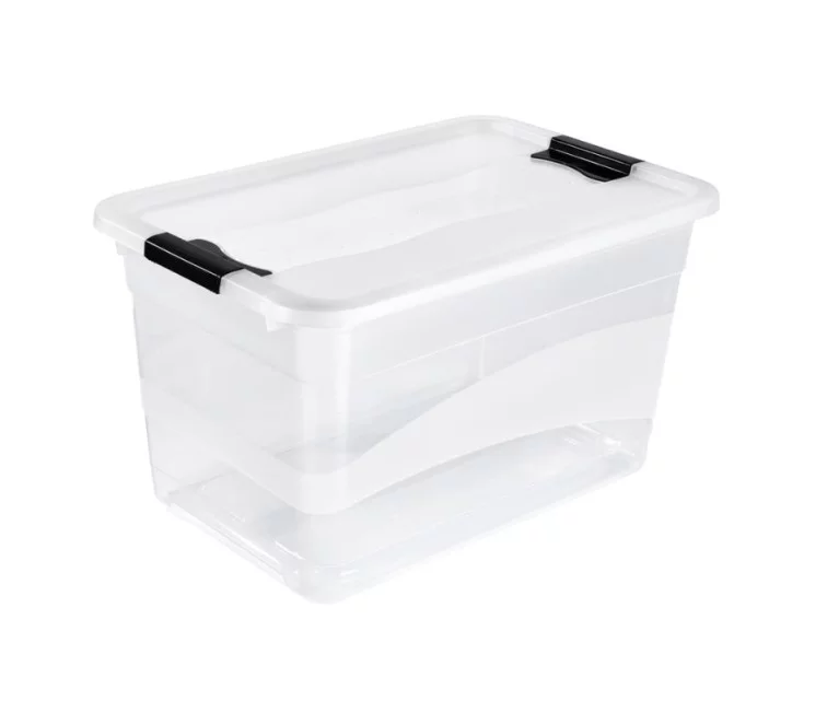 Kaste ar vāku crystalbox Cornelia 59,5x39,5x34cm 52L caurspīdīga Kaste ar vāku crystalbox Cornelia 59,5x39,5x34cm 52L caurspīdīga