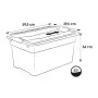 Kaste ar vāku crystalbox Cornelia 59,5x39,5x34cm 52L caurspīdīga Kaste ar vāku crystalbox Cornelia 59,5x39,5x34cm 52L caurspīdīga