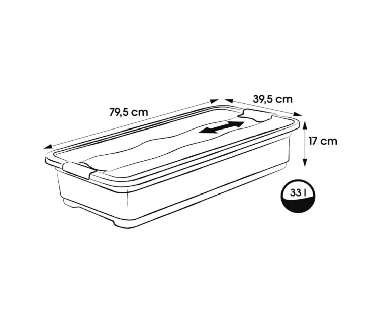 Transportavimo dėžė Eckhart 79,5x39,5x17cm 33L grafito spalvos Transportavimo dėžė Eckhart 79,5x39,5x17cm 33L grafito spalvos