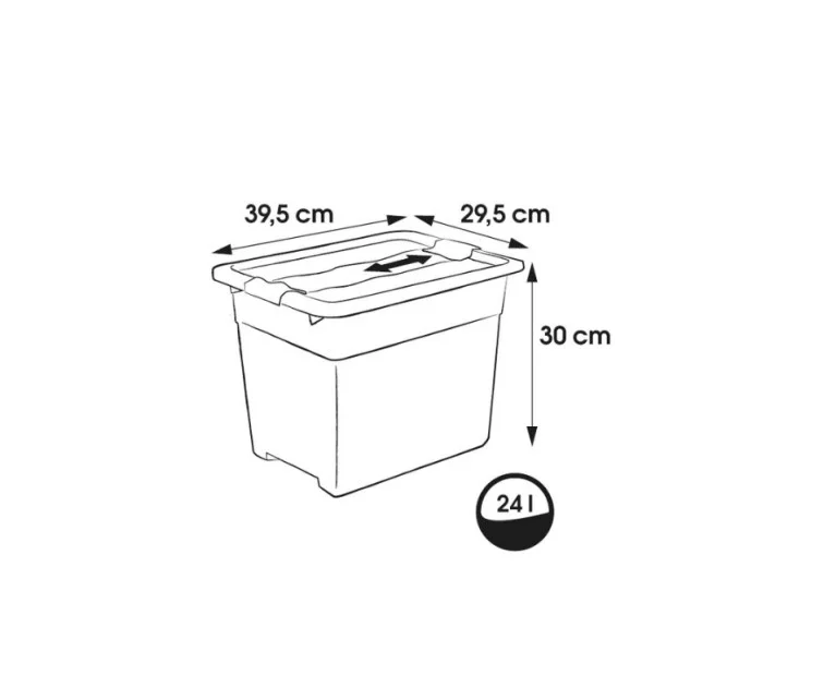 Transportavimo dėžė Eckhart 39,5x29,5x30cm 24L grafitas Transportavimo dėžė Eckhart 39,5x29,5x30cm 24L grafitas