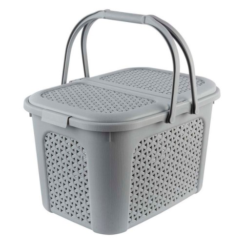 Piknika grozs Inka 35x46x28,5cm 28L pelēks Piknika grozs Inka 35x46x28,5cm 28L pelēks