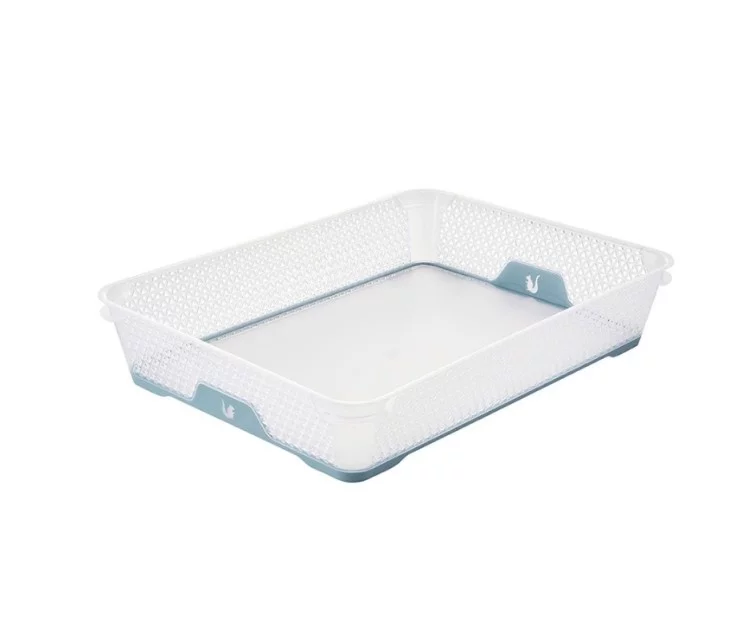 Mini basket A4 with non-slip Jonas 36x26,5x7cm transparent/blue Mini basket A4 with non-slip Jonas 36x26,5x7cm transparent/blue