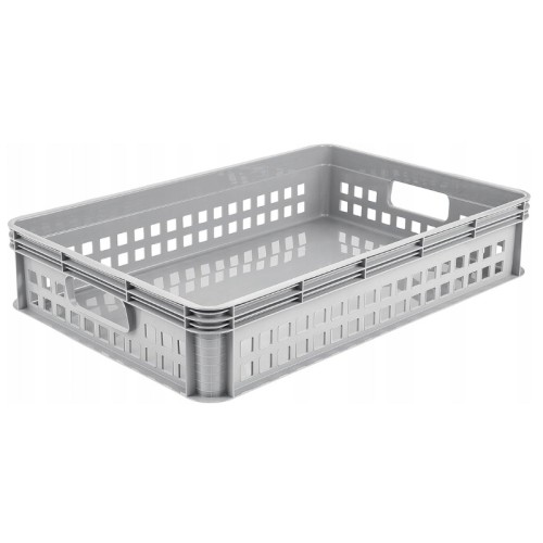 Transport basket with load capacity up to 30kg Robert 60x40x12cm 22L gray Transport basket with load capacity up to 30kg Robert 60x40x12cm 22L gray