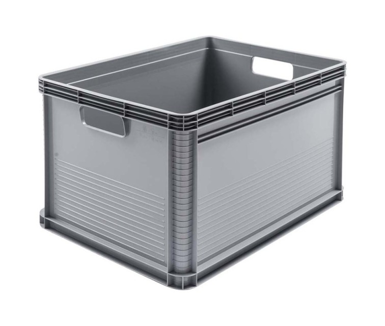 Transport box with load capacity up to 60kg Robert 60x40x32cm 64L grey Transport box with load capacity up to 60kg Robert 60x40x32cm 64L grey