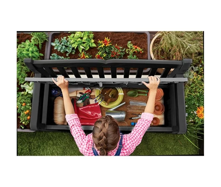 Скамья для хранения Eden Garden Bench 265L серая Скамья для хранения Eden Garden Bench 265L серая