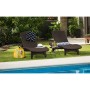 Sun loungers Pacific set 2 pcs + table brown