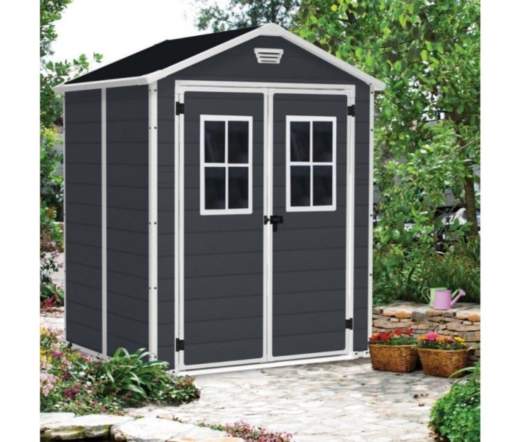 Garden shed Manor 6x5 DD (with 2 windows in front) dark grey