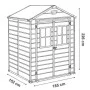 Dārza šķūnis Manor 6x5 DD (ar 2 logiem priekšpusē) tumši pelēks Dārza šķūnis Manor 6x5 DD (ar 2 logiem priekšpusē) tumši pelēks