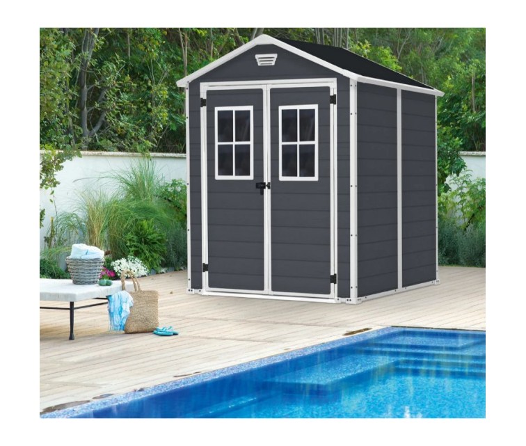 Garden shed Manor 6x5 DD (with 2 windows in front) dark grey