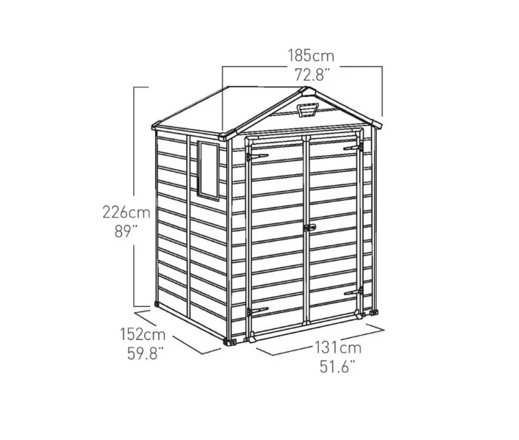 Dārza šķūnis Manor 6x5 DD bēšs