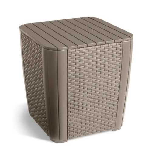 Garden table/storage box Luzon Flat Wicker beige Garden table/storage box Luzon Flat Wicker beige
