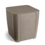 Garden table/storage box Luzon Flat Wicker beige Garden table/storage box Luzon Flat Wicker beige