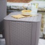Garden table/storage box Luzon Flat Wicker beige Garden table/storage box Luzon Flat Wicker beige