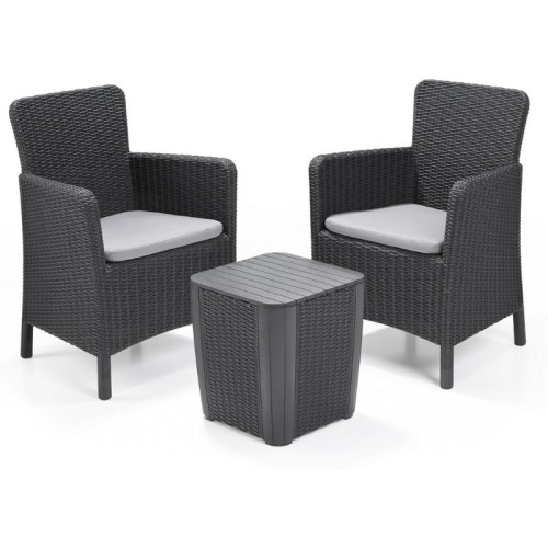 Sodo baldų komplektas Trenton Balcony Set pilkas Sodo baldų komplektas Trenton Balcony Set pilkas