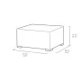 Garden stool/table "California Bay" with gray cushions Garden stool/table "California Bay" with gray cushions