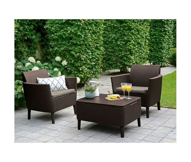 Garden chairs 2pcs. Salemo Duo brown