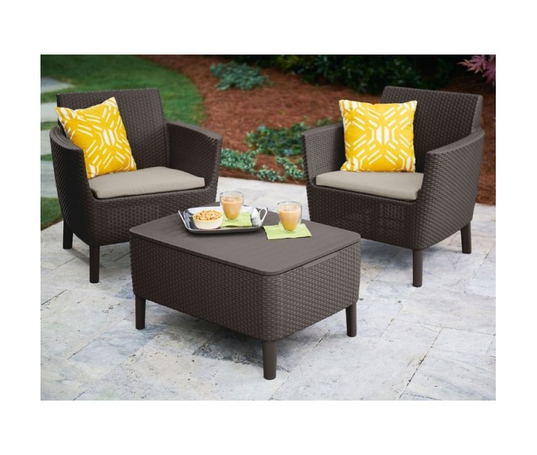 Garden chairs 2pcs. Salemo Duo brown