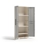 Skapis Linear Wood Tall Cabinet 68x39x173cm gaiši bēšs/gaiši pelēks