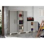 Skapis Linear Wood Tall Cabinet 68x39x173cm gaiši bēšs/gaiši pelēks