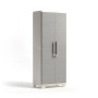 Skapis Linear Wood Tall Cabinet 68x39x173cm gaiši bēšs/gaiši pelēks