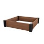 Border for modular square flower bed Vista Modular 122x122x27cm brown