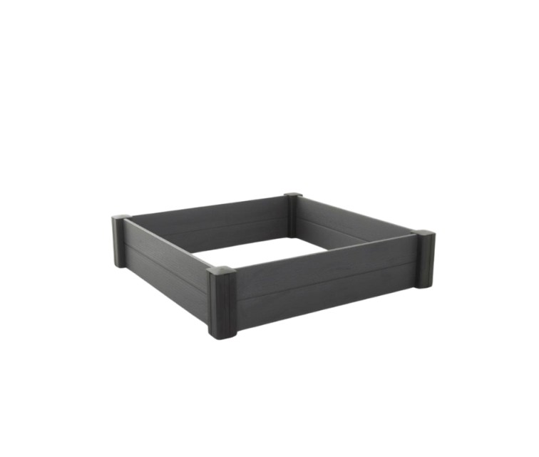 Edging for modular square flower bed Vista Modular 122x122x27cm grey