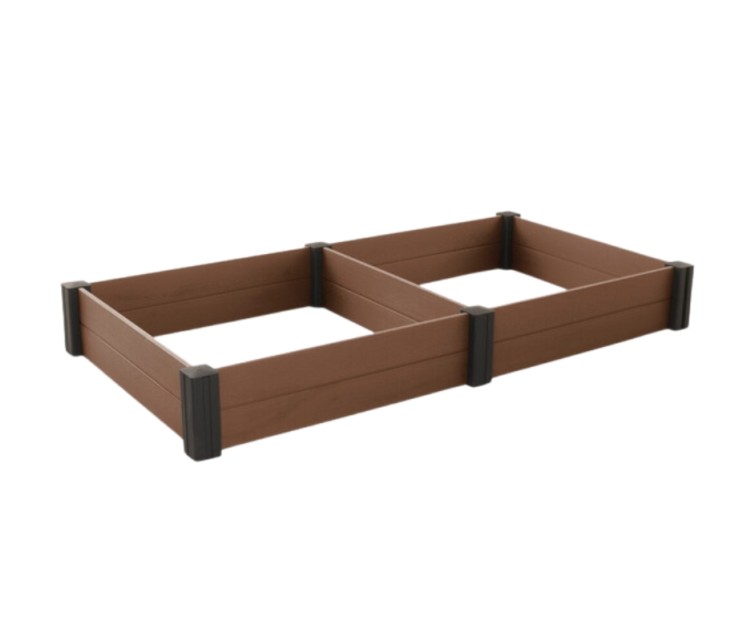 Edging 2 pcs. for modular square flower bed Vista Modular 122x122x27cm brown