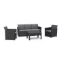 Комплект садовой мебели Claire 5 Seater Set со столом Orlando серый Комплект садовой мебели Claire 5 Seater Set со столом Orlando серый