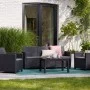 Комплект садовой мебели Claire 5 Seater Set со столом Orlando серый Комплект садовой мебели Claire 5 Seater Set со столом Orlando серый