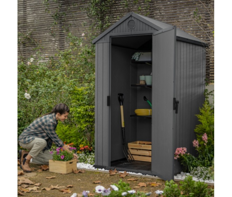 Garden shed Darwin 4x4 grey Garden shed Darwin 4x4 grey