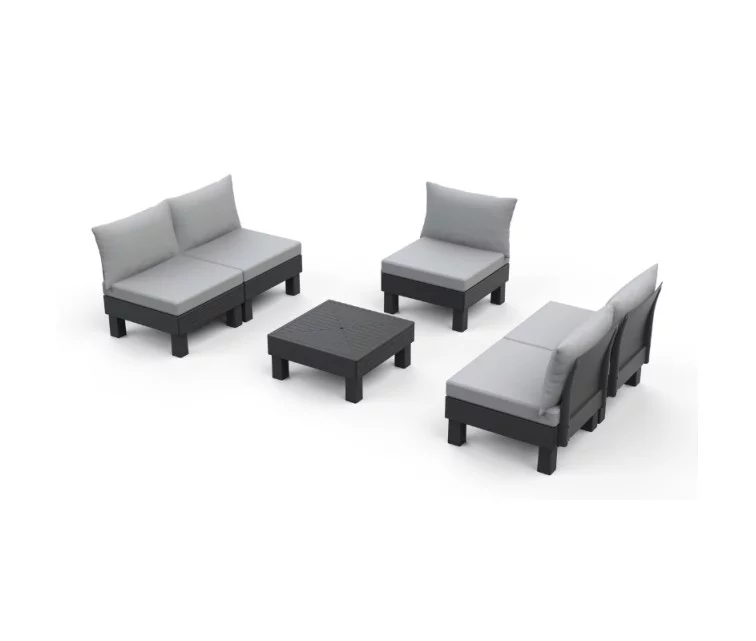Garden furniture set Elements Full Set (5 Seater) grey/light grey Garden furniture set Elements Full Set (5 Seater) grey/light grey