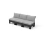 Садовый диван трехместный Elements 3 Seater серый/светло-серый Садовый диван трехместный Elements 3 Seater серый/светло-серый