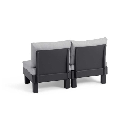 Sodo sofa dvivietė Elements 2 Vieta pilka/šviesiai pilka