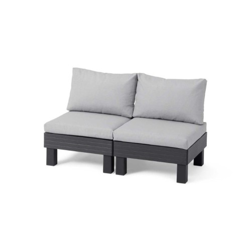 Sodo sofa dvivietė Elements 2 Vieta pilka/šviesiai pilka Sodo sofa dvivietė Elements 2 Vieta pilka/šviesiai pilka