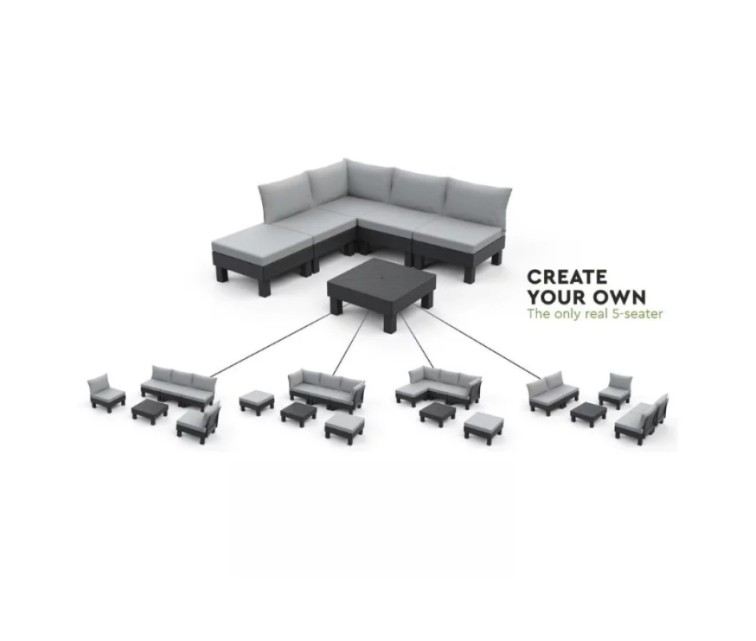 Garden chair Element gray/light grey Garden chair Element gray/light grey