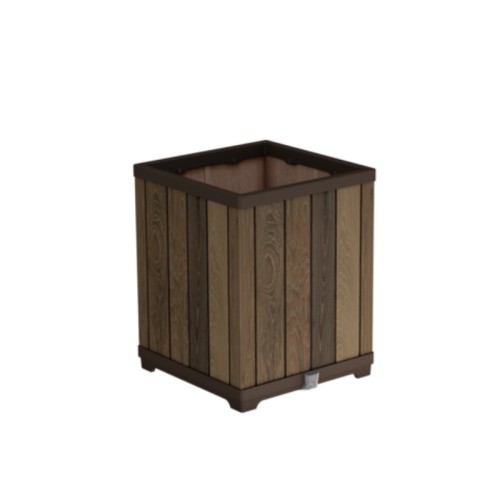 Puķu pods Deco Square Tall Planter Walnut