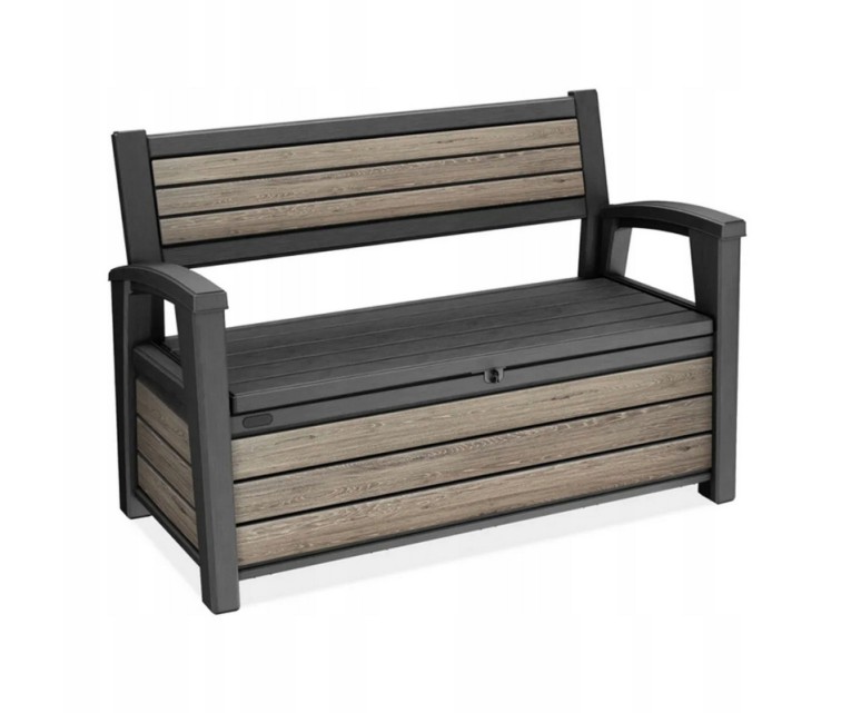 Uzglabāšanas sols Deco Garden Bench 227L Ashwood pelnu pelēks Uzglabāšanas sols Deco Garden Bench 227L Ashwood pelnu pelēks