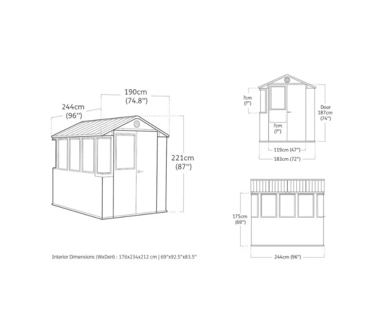 Garden shed Potting Shed 6x8