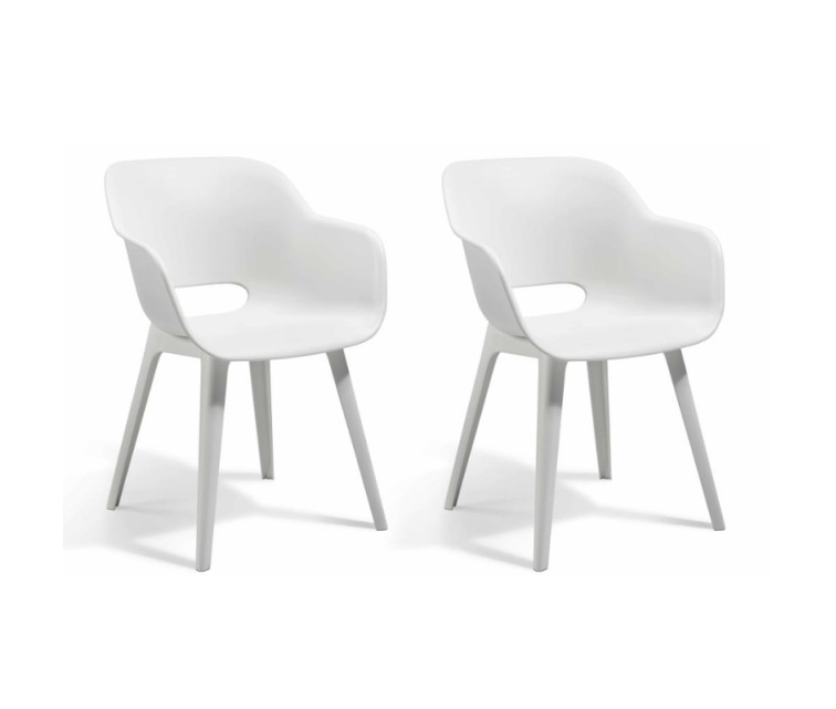 Garden chairs 2 pcs. Akola white