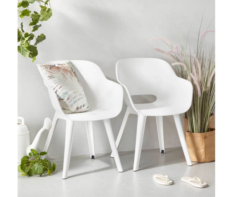 Garden chairs 2 pcs. Akola white