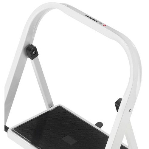 Pakāpienu soliņš salokāms K40 BasicLine / tērauda / 2 pakāpieni, drošības rokturis  Pakāpienu soliņš salokāms K40 BasicLine / tērauda / 2 pakāpieni, drošības rokturis