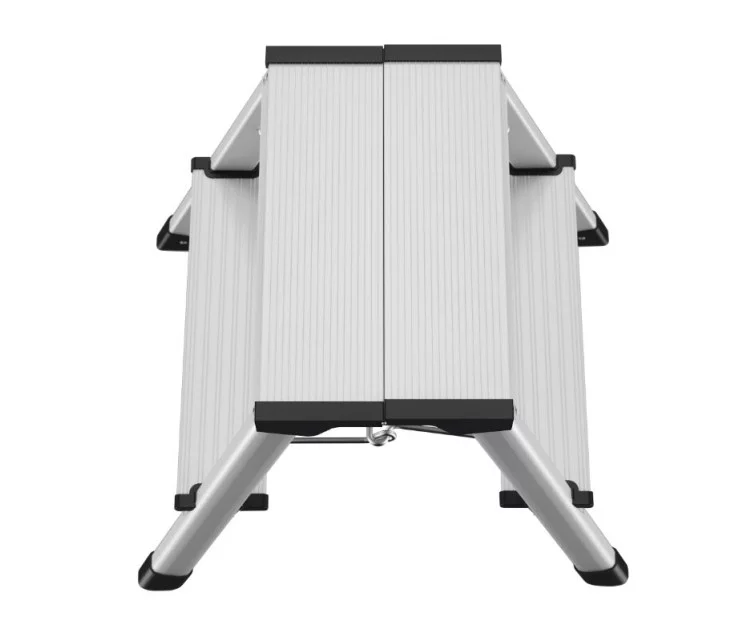 Sulankstomas laiptelių suoliukas D60 StandardLine / aliuminis / 2x2 pakopos Sulankstomas laiptelių suoliukas D60 StandardLine / aliuminis / 2x2 pakopos