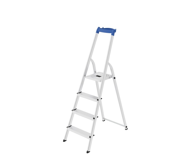 Household ladder L58E EconomyLine / aluminium / 4 steps