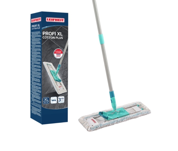 Floor brush with foldable handle in box Profi XL cotton plus 42cm
