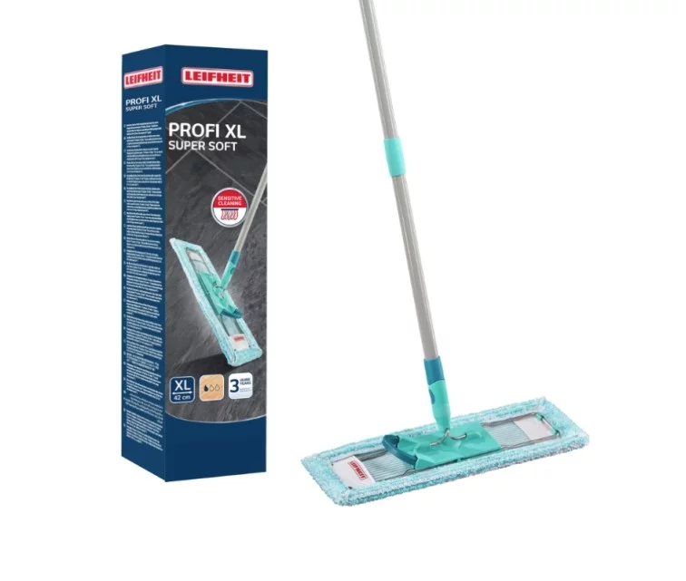 Grindų šepetys su sulankstoma rankena dėžutėje "Profi XL super soft 42cm Grindų šepetys su sulankstoma rankena dėžutėje "Profi XL super soft 42cm