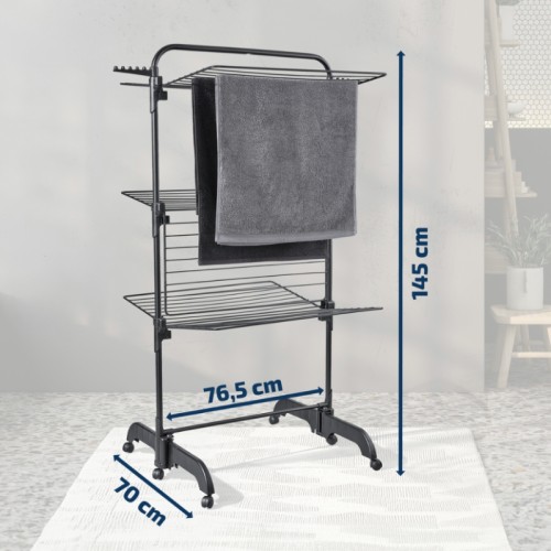 LEIFHEIT Veļas žāvētājs Comfort Tower 420 Black LEIFHEIT Veļas žāvētājs Comfort Tower 420 Black