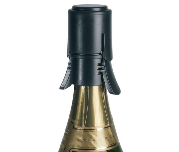 Dzirkstošā vīna aizbāznis SW-106 Champagne Stopper 9cm matēts melns